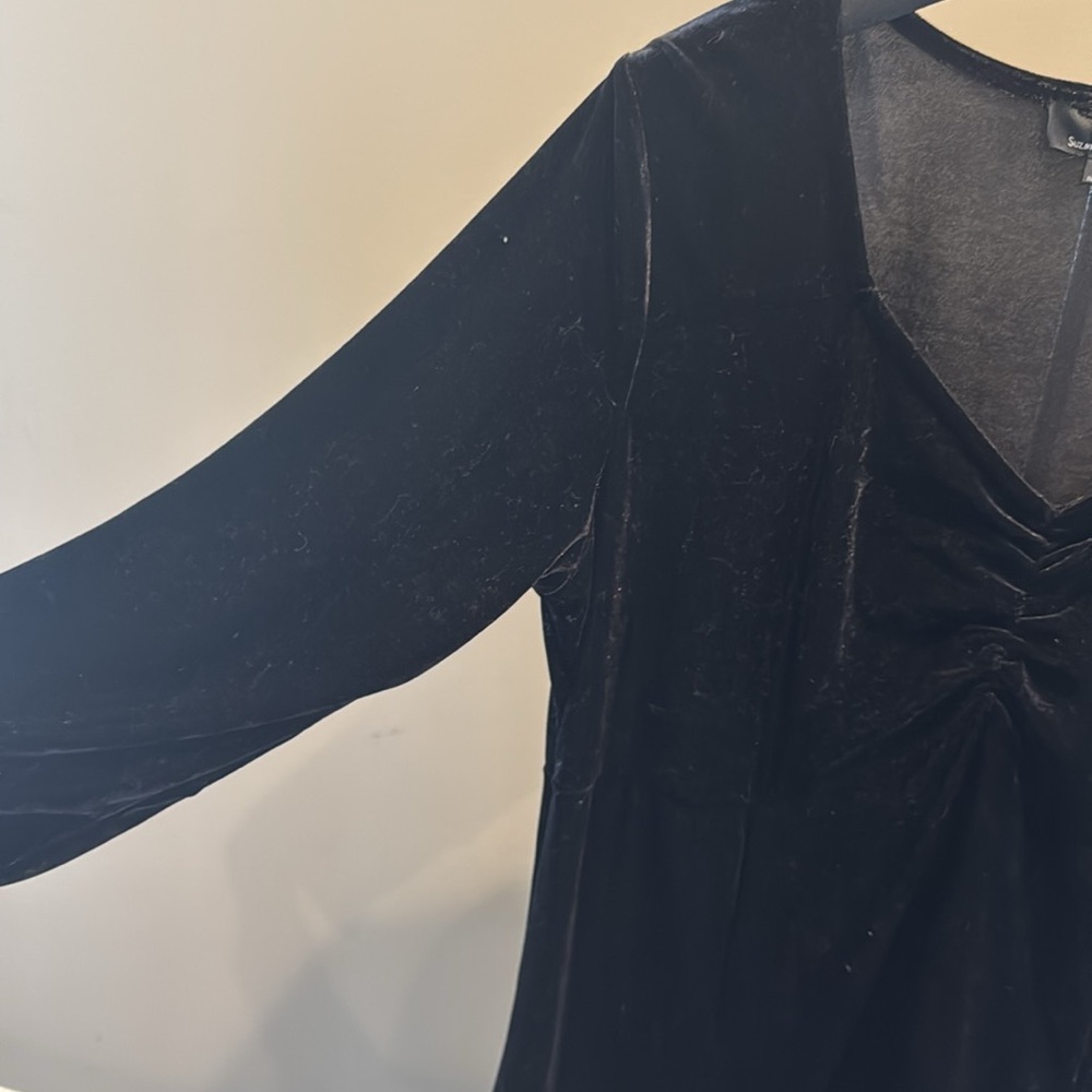 Black Velvet Dress - Picture 3 of 4